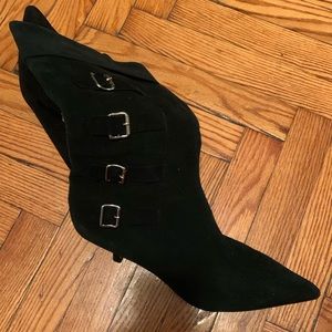 Pelle Moda Black Heeled Mid-Calf Boots